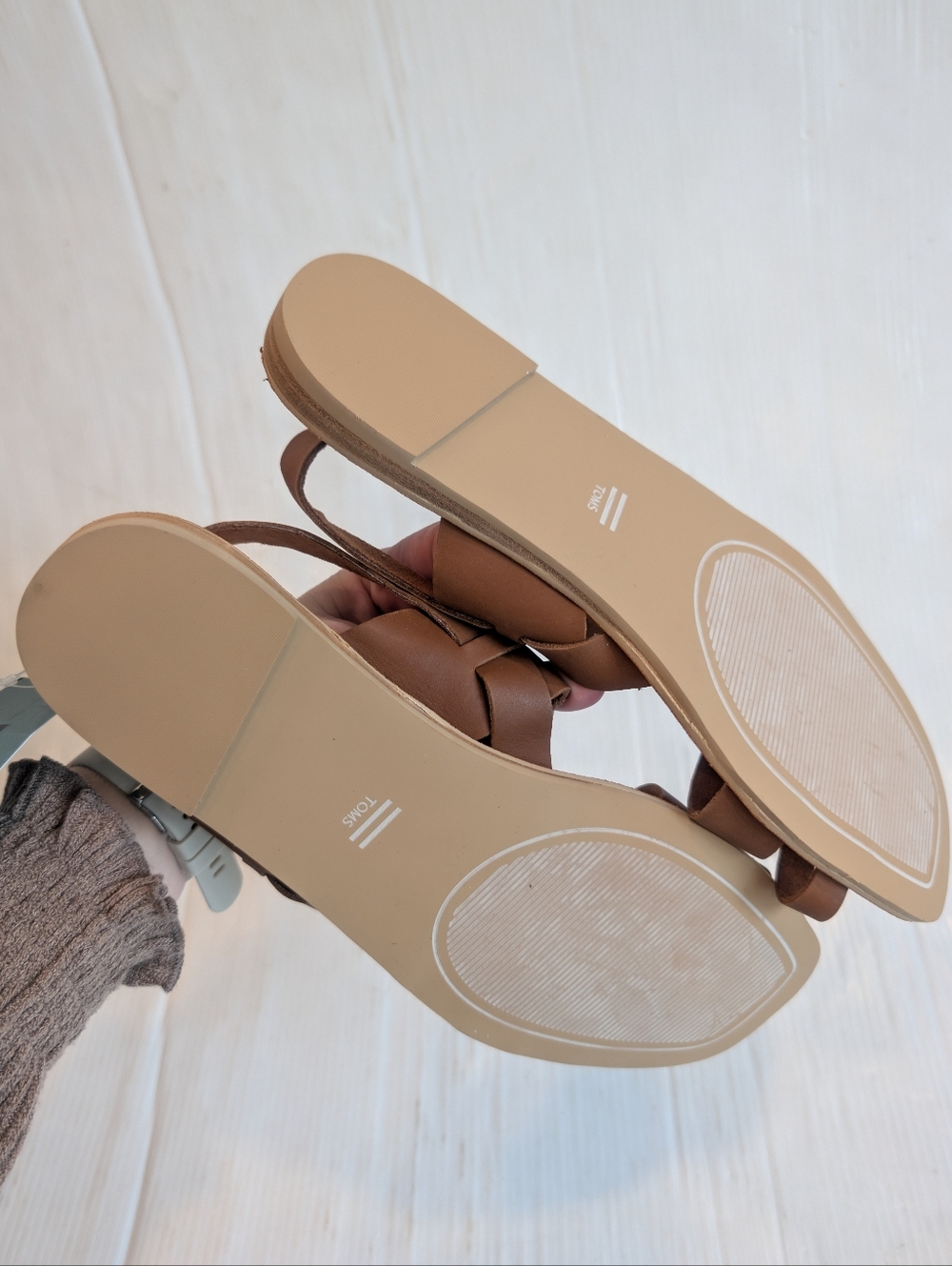 TOMS Freya Women's Tan Vegan Leather Strappy Slingback Sandals Size 11 - Picture 7 of 8